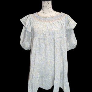 NWT Davi &‎ Dani Purple Floral Embroidered Women's Mini Dress